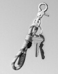 Topologie 8mm Loop Key Holder Black Reflective Lattice