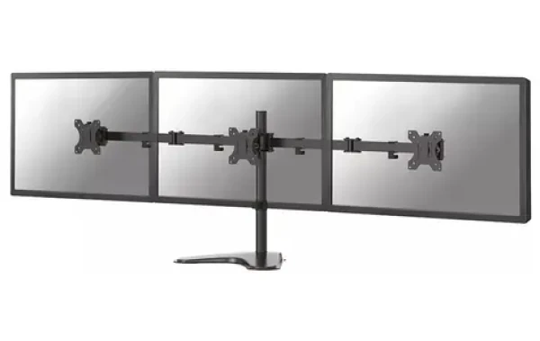 Neomounts TIS FPMA-D550DD3BLACK / stolní stojan pro 3 monitory / velikost 13-27" / VESA 75x75 - 100x100 / nosnost 21 kg (FPMA-D550DD3BLACK)
