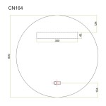 Mereo Zrcadlo kulaté pr. 60 cm, LED osvětlení a odmlžování CN164