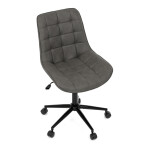 Pracovní židle, výškově nastavitelná, šedá látka, KA-V3120 GREY3