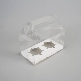 Cake Star Cake Star Plastový box na 2 ks cupcakes s vložkou (16 x 9,5 x 15,8 cm)
