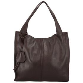 Luxusní kožená kabelka Vera, tmavě hnědá