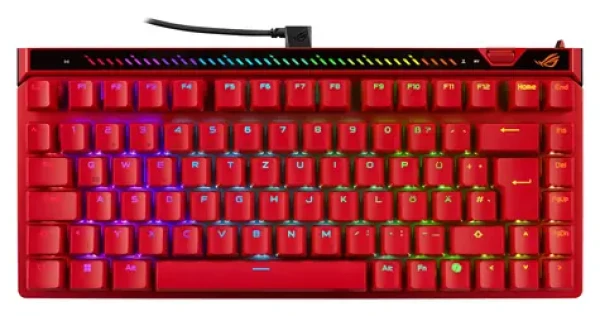 ASUS ROG Falchion Ace 75 HE červená / Herní klávesnice / mechanická / ROG HFX V2 / RGB / DE Layout (90MP047H-BKDA60)
