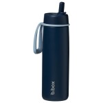 B.box Nerezová termoska na pití s brčkem 690 ml - Midnight