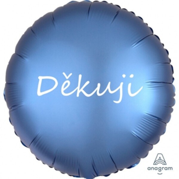 Fóliový balónek modrý Děkuji Balonky.cz Fóliový balónek modrý Děkuji Balonky.cz