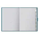 Busy B Notýsek na hesla A6 Teal, modrá barva, papír, textil