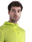 ICEBREAKER Mens Merino 200 Realfleece™ Descender LS Zip Hoodie, Hyper (vzorek) velikost: M