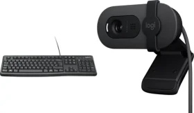 Logitech K120 920-002509 + Brio 100 / Set klávesnice a webkamery / USB / černá