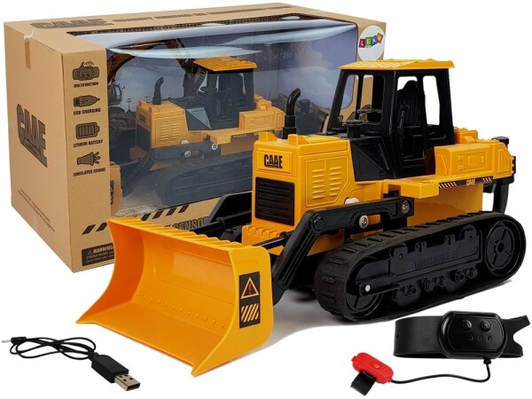 Mamido Auto na dálkové ovládání buldozér R/C 1:28 pásová kola
