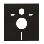 CERANO - Kompletní WC set Profi/Cesso - černá lesklá - WC tlačítko Duo/Zlatá - pro zazdění - 49x36 CER-8050BD84228