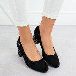 Sergio Leone W SK314D černé semišové lodičky na podpatku 37