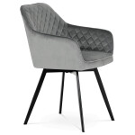 Jídelní židle, šedá, sametová látka, DCH-425 GREY4
