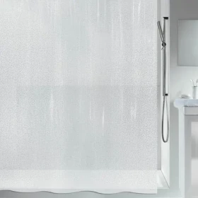 Spirella GALETS sprchový závěs motiv oblázky bílý / PEVA / 180 x 200 cm (7610583130280)