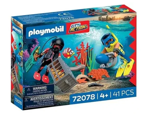 Playmobil® Action Heores 72078 Policejní potápěč s pokladem