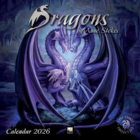 Dragons by Anne Stokes Wall Calendar 2026 (Art Calendar) - Tree Studio Flame
