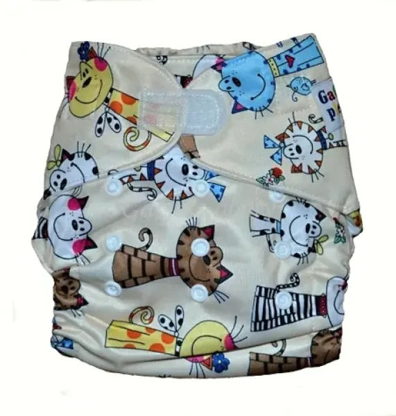 GaGa's Látková plena AIO Kočky na suchý zip (8594197441477)