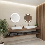 Zrcadlo s LED osvětlením Naturel Iluxit 67x67 cm ZIL6767KLEDBV ZIL6767KLEDBV