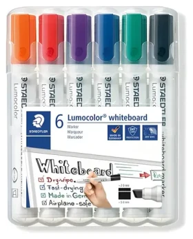 Staedtler Lumocolor / Popisovač na bílou tabuli / sada 6 ks / šíře stopy 2-5 mm / 6 barev (351 B WP6)