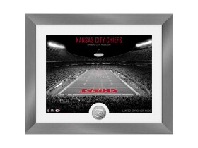 Highland Mint Obraz Kansas City Chiefs NFL Art Deco Stadium Silver Coin Photo Mint