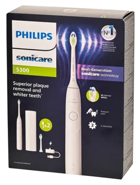 Philips Sonicare 5300 HX7108/03 bílá / Sonický zubní kartáček / 62.000 kmitů / 2 režimy / tlakový senzor (HX7108/03)