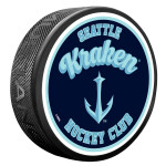 Mustang Puk Seattle Kraken NHL Retro Script