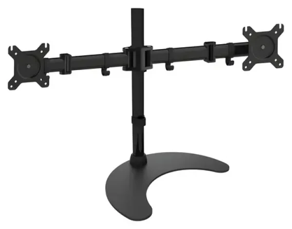 Techly ICA-LCD-3410 černá / Stolní držák pro 2 monitory / 13-27" / VESA 100x100 / nosnost 16 kg / nastavitelná výška (ICA-LCD-3410)