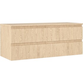 MEXEN/S - Rivel koupelnová skříňka pod umyvadlo 120 cm s deskou, 2 zásuvky, reliéf , dub 91A20-12047-2-BFFC81