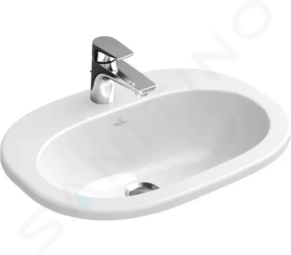 VILLEROY & BOCH - O.novo Umyvadlo zápustné 560x405 mm, bez přepadu, otvor pro baterii, alpská bílá 41615701