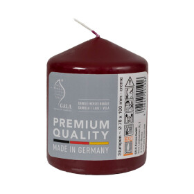 Svíčka válec bordová 80/100 Gala kerzen Svíčka válec bordová 80/100 Gala kerzen