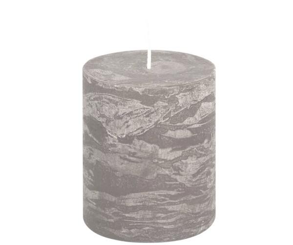 Svíčka válec světle šedá rustic 80/80 Gala Kerzen Svíčka válec světle šedá rustic 80/80 Gala Kerzen