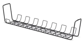StarTech Přihrádka na kabely pod stůl černá / Organizér kabelů / Ocel / 615 x 132,5 x 130 mm / nosnost 5 kg (S1MB-DESK-CABLE-TRAY)