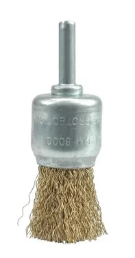 Vorel Kartáč drátěný čelní s nástavcem do vrtačky 24 mm / Kartáč drátěný čelní / Pomosazený drát