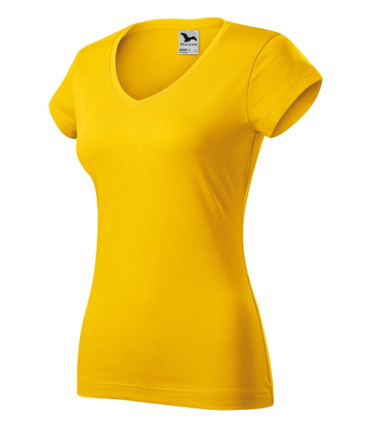 Fit V-neck tričko dámské žlutá XS