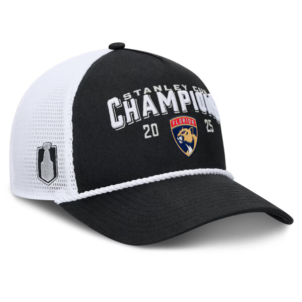 Fanatics Pánská kšiltovka Florida Panthers NHL 2025 Stanley Cup Champions A-Frame Roper Meshback Adjustable Hat - Black