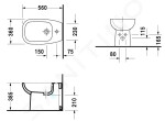 DURAVIT - D-Code Stojící bidet, 360x560 mm, otvor pro baterii, bílá 22411000002