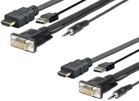 VivoLink Pro HDMI + USB + VGA + Audio kabel M - M 1m / HDMI: 4K 2K@60Hz / 1920x1200@60Hz (PROHDMIMVGA1)