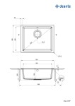 DEANTE Corda flush grafit metalic Granitový dřez zápustný ZQA_G10F