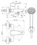 IDEAL STANDARD - Cerafine O Vanová baterie s příslušenstvím, chrom BC706AA