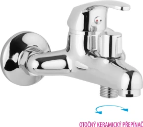 JB Sanitary Vanová nástěnná baterie SLIM 100 mm, s otočným přepínačem A10 46 00
