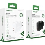 Wall charger Acefast A29 PD50W GAN 2x USB-C 50W (black)