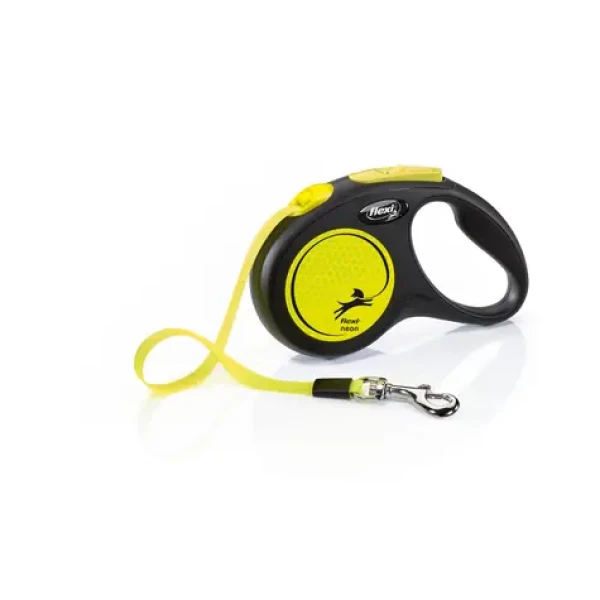 Flexi Neon S pásek 5m černo-žluté / Vodítko (FX-23518)