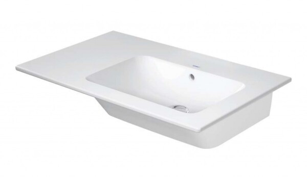 DURAVIT - ME by Starck Asymetrické umyvadlo 83x49 cm, s WonderGliss, bílá 23468300601