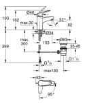 GROHE - Swift Umyvadlová baterie, s výpustí, studený start, chrom 24322001