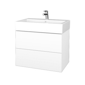 Dřevojas - Koupelnová skříňka VARIANTE SZZ2 70 pro umyvadlo Duravit Vero - M01 Bílá mat / M01 Bílá mat 266288