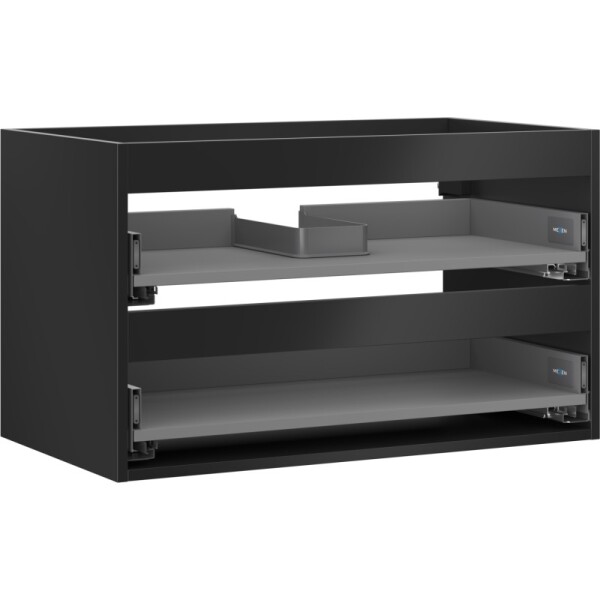 MEXEN - Box-A skříňka pro umyvadlo 80, 2 zásuvky, černá mat 91AX0-0800-470-2-71