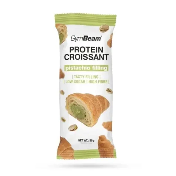 Proteinový croissant s pistáciovou náplní - GymBeam (pistácie, 50 g) (118624-1-50g-pistachio)