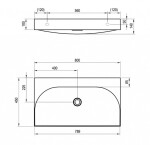 RAVAK - Lite Umyvadlo 80x45 cm, bez přepadu, bez otvoru pro baterii, bílá XJX01380001