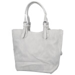 Trendy dámský koženkový set kabelek Catia, světle šedý