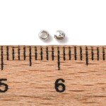 Zamačkávací rokajl - 2,0 mm x 1,2 mm - platinový - 1 g