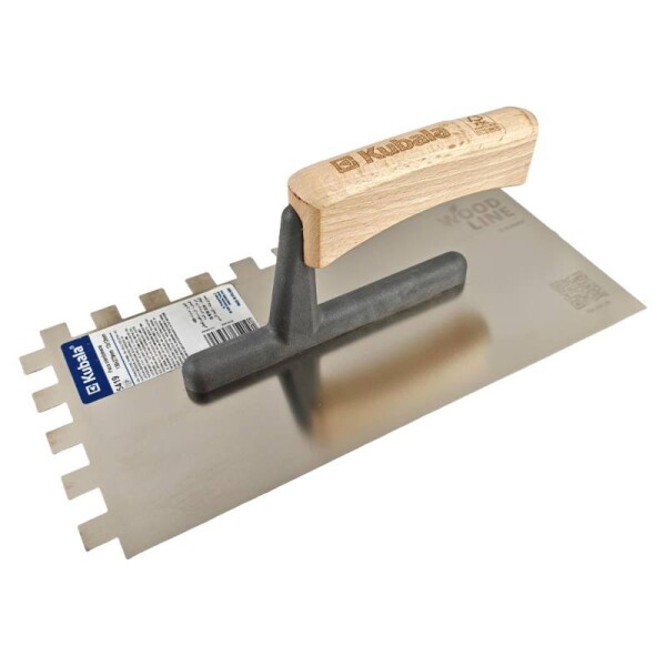 Hladítko nerez, zub 12 mm, 270 x 130 mm, WOOD LINE